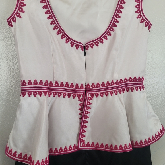 Vintage Pearl of Marchesa Cord Soutache Peplum Mini Dress - Picture 6 of 11